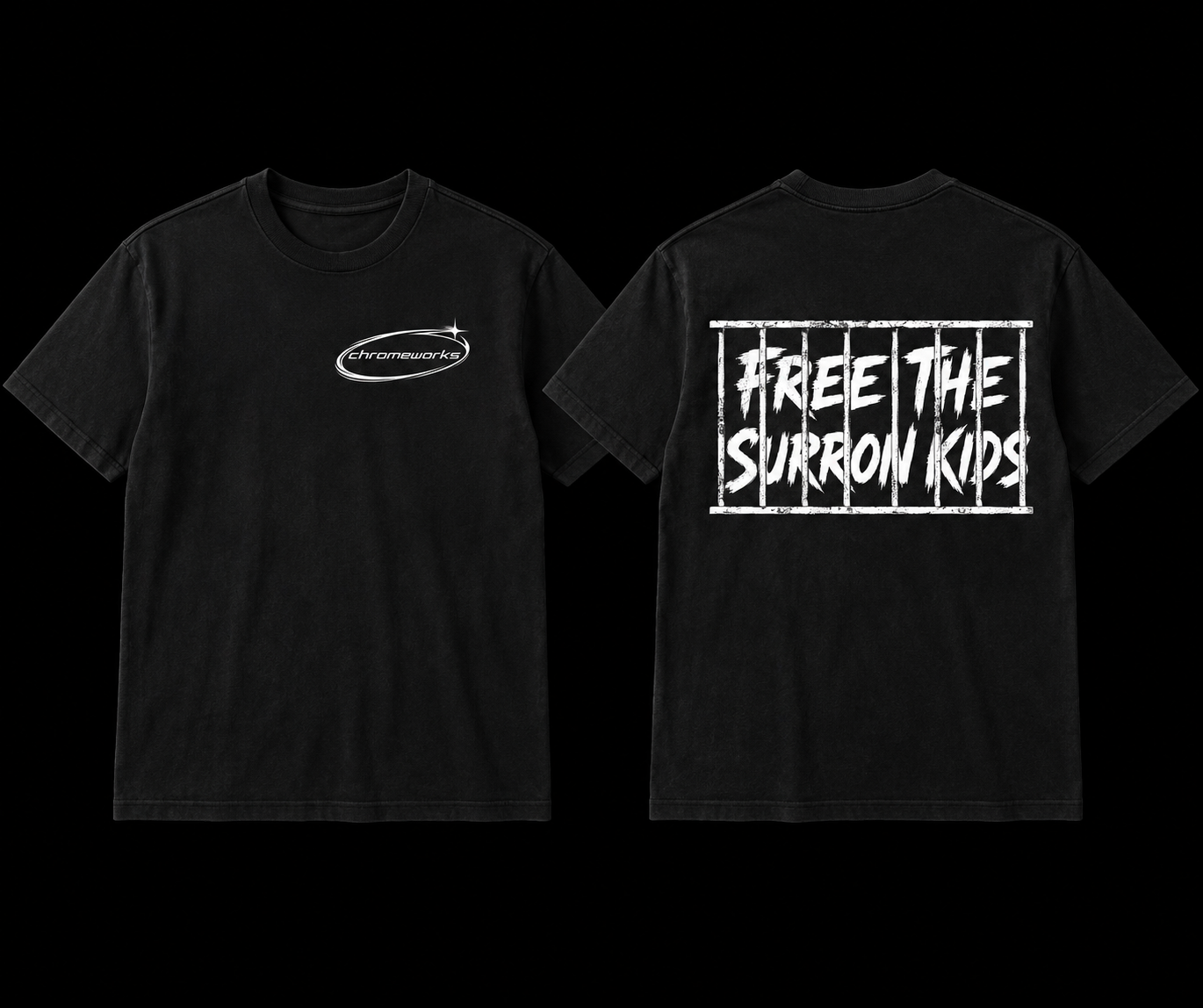 Black “Free the surron kids” t shirt